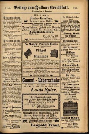 Zweite Ausgabe vom Dienstag, den 08. Dezember 1896.