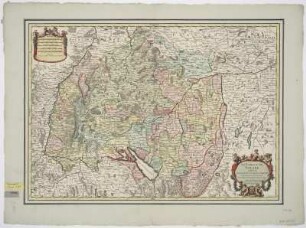 Karte von dem Schwäbischen Reichskreis, 1:590 000, Kupferstich, 1695