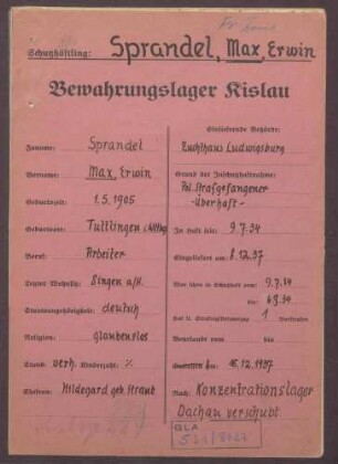 Sprandel, Max Erwin