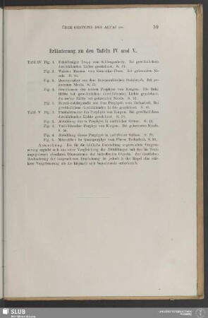 Erläuterung zu den Tafeln IV und V