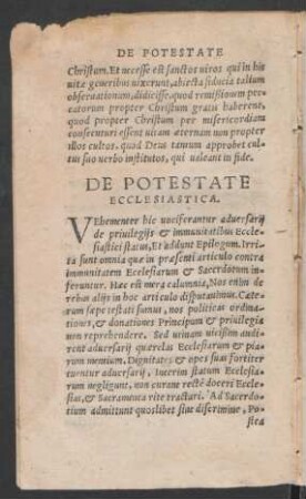 De Potestate Ecclesiastica.
