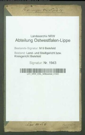 Sonstige: Meyer zu Hoberge, Caspar Heinrich: