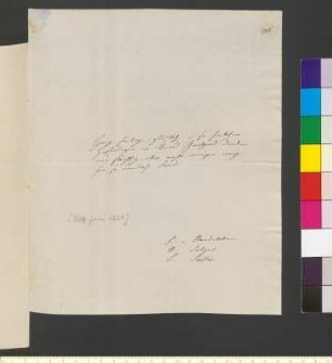 Brief von Bardeleben, Frau Henriette von und Solger, Henriette, geb. von Groeben und Seidler, Luise an Goethe, Johann Wolfgang von
