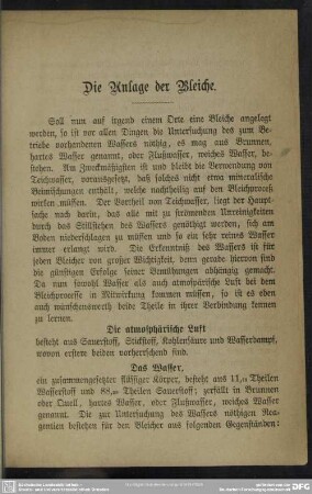Die Anlage der Bleiche