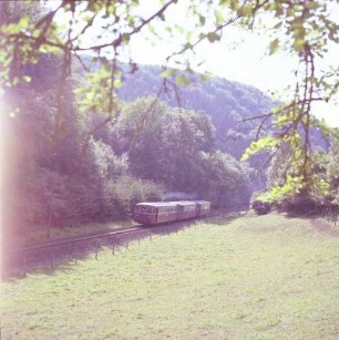 Künzelsau Schienenbus 798 546 als Nahverkehrszug Forchtenberg - Waldenburg