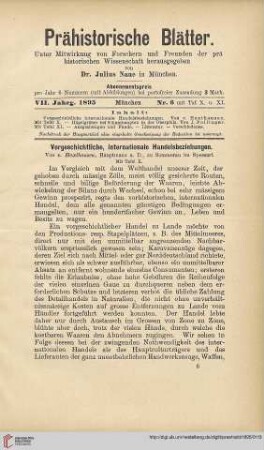 7: Vorgeschichtliche, internationale Handelsbeziehungen