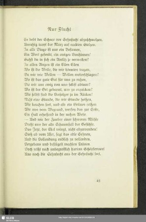 Nur Flucht