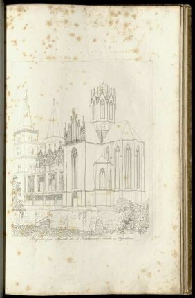 Perspectivische Ansicht der St. Katharinen-Kirche zu Oppenheim