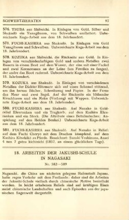 18. Arbeiten der Jakushi-Schule in Nagasaki. Nr. 582-589