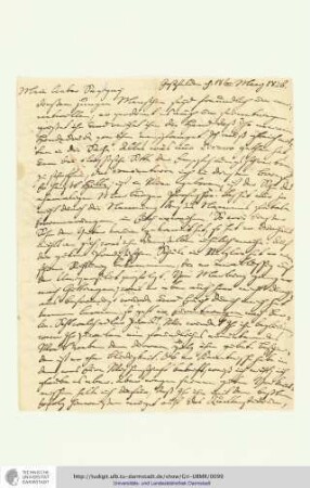 Ms. 725/64 (Johann Heinrich Christian Bang, 18.03.1826)