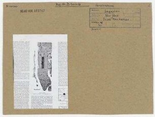 Repro: Lageplan Manhattans. USA, New York, Manhattan