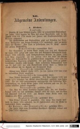 XII. Allgemeine Andeutungen.
