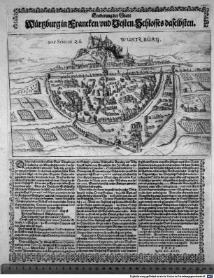 Eroberung der Stadt Würtzburg in Francken und Vesten Schlosses daselbsten