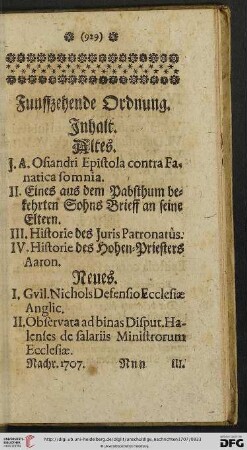 Funffzehende Ordnung