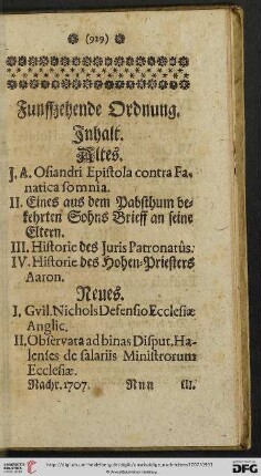 Funffzehende Ordnung