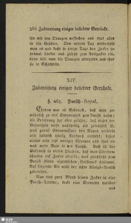 XIV. Zubereitung einiger beliebter Getränke