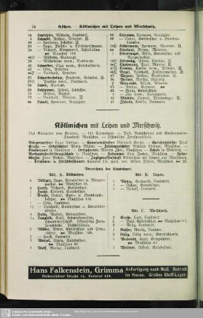 Köllmichen mit Leipen und Merschwitz