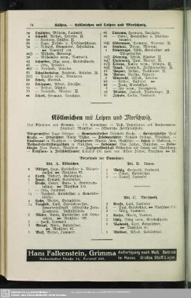 Köllmichen mit Leipen und Merschwitz
