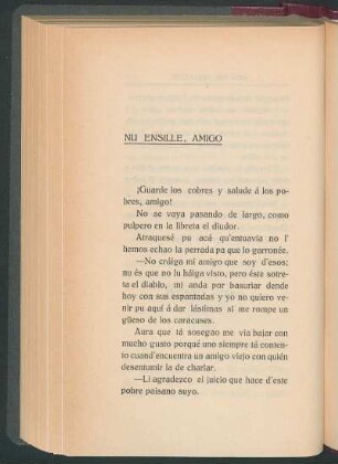 Nu ensille, amigo