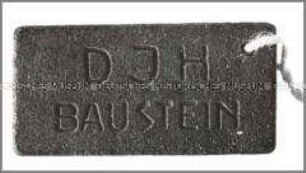 Deutsches Jugendherbergswerk, Bauhandwerksgeräte (Baustein), Reichsstraßensammlung zum Reichswerbe- und Opfertag des RV-DJH Mai 1939