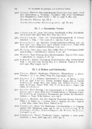 XI. 7.d. Dichter und Schriftsteller