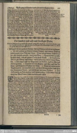 Die Predigten über den hundert und acht und dreissigsten Psalm