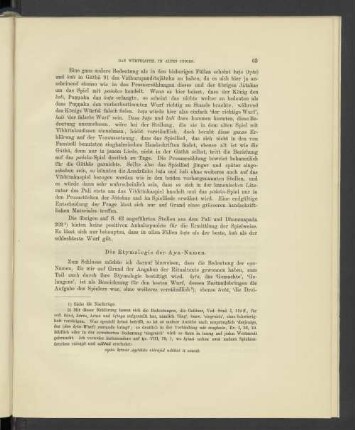 Die Etymologie der Aya-Namen