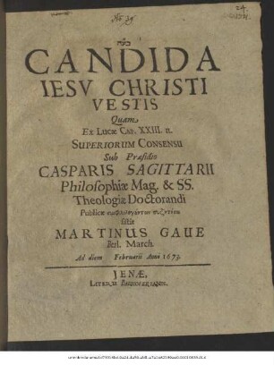 Candida Jesu Christi Vestis