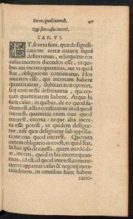 Qui sint casus incerti. Cap. VI.