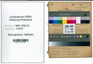 Entnazifizierung Wilhelm Schmiemann, geb. 26.02.1893 (Gastwirt)