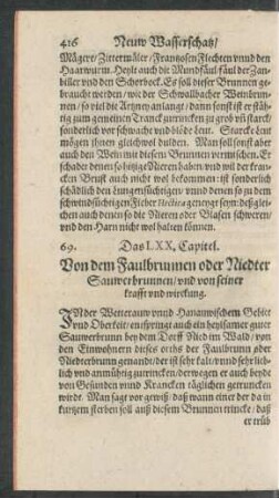 Das LXX. Capitel.
