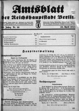 1941,16: Nr. 16, 20. April 1941