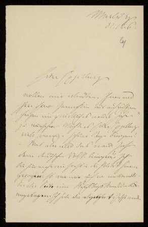61: Brief von Fritz André an Gottlieb Planck, Marburg, 31.12.1906