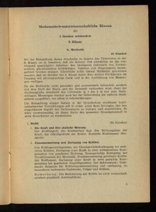 Mathematisch-naturwissenschaftliche Klassen