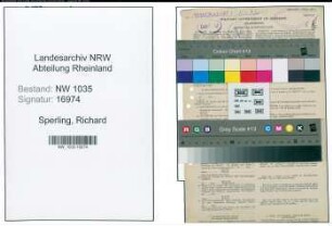 Entnazifizierung Richard Sperling , geb. 08.08.1902 (Bergmann)