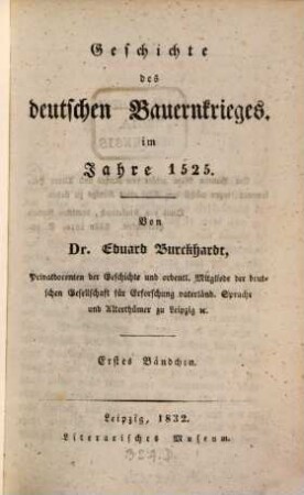 Geschichte des deutschen Bauernkrieges im Jahre 1525