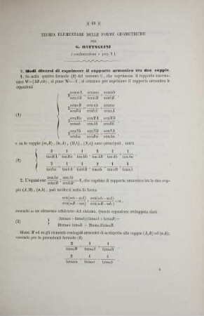 Teoria elementare delle forme geometriche.