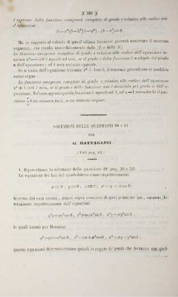 Soluzlone delle quistioni 30, e 31.