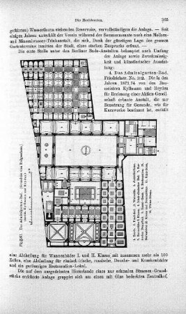 Fig. 261. Das Admiralgarten-Bad. (Grundriss vom Erdgeschoss.)