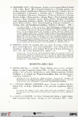 Bodoni-Drucke (nr.17-47)