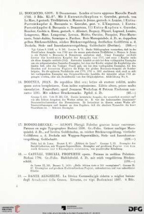 Bodoni-Drucke (nr.17-47)