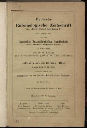 28: Deutsche entomologische Zeitschrift