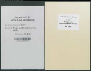 Amt Petershagen - Vogtei Börde: Revision des Katasters der Vogtei