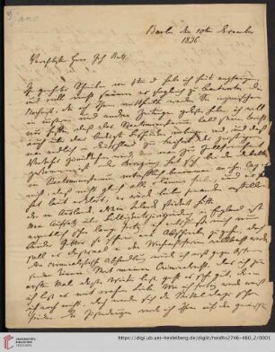 Briefe von Eduard Gans an Carl Joseph Anton Mittermaier: Brief von Eduard Gans an Carl Joseph Anton Mittermaier