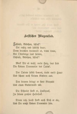 Hessisches Wiegenlied.