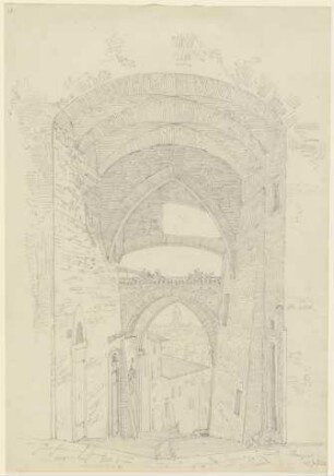 Die Bögen des mittelalterlichen Aquäduktes in Perugia
