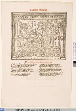 Egidius Perrinus widmet Papst Clemens V. die Constitutiones Clementinae.