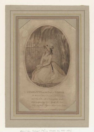 "Charlotte at the Tomb of Werter" Lotte am Grab Werthers