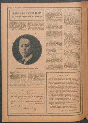 La palabra del inspector de justicia doctor Francisco M. Álvarez