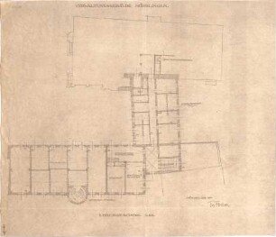 Fischer, Theodor; Nördlingen; Verwaltungs-Gebäude - Grundriss 1. OG